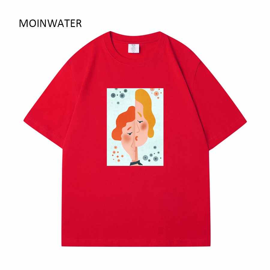 Streetwear Brand Jersey - Moinwater Vrouwen Merk Nieuwe Rode Zomer
