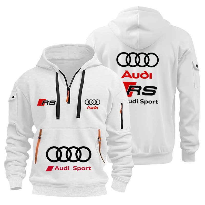 Brand Of Streetwear - Audi merk unisex motorracehoodie winddicht warm