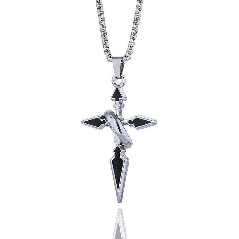 Streetwear Brand Jewelry - Trendy merk kruis hanger ketting met