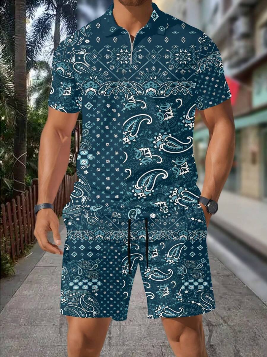 Herens zomer casual paisley ba - Streetwear Zipper recensie en prijs