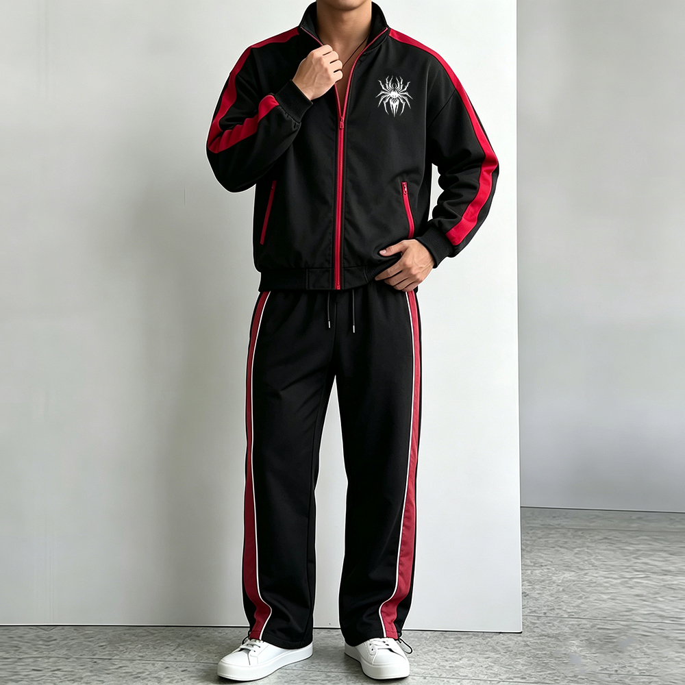 Heren sportpak met zijstrepen, - Streetwear Zipper recensie en prijs
