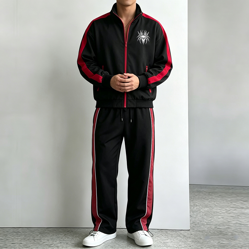 Heren sportpak met zijstrepen, - Streetwear Zipper recensie en prijs