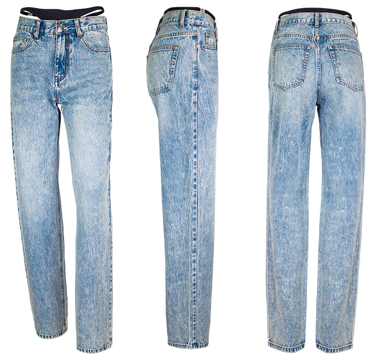 Nep tweedelige stiksels rechte - Streetwear Outfit Brand recensie en prijs