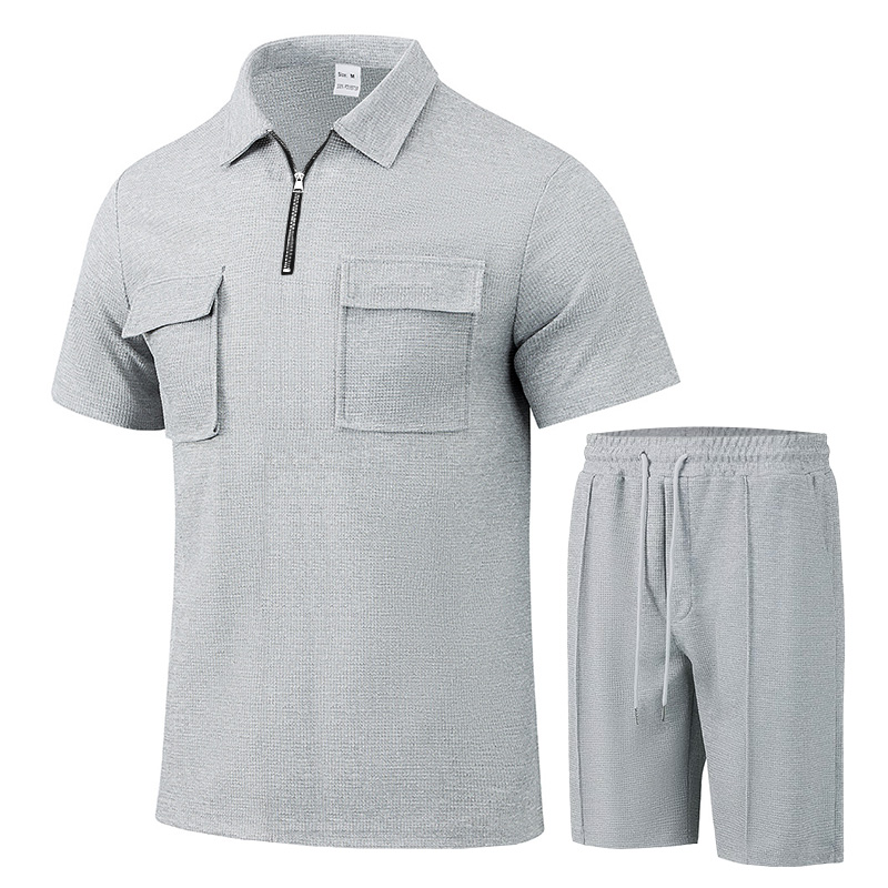 Zomer Heren Sport Polo Set Kor - Streetwear Zipper recensie en prijs