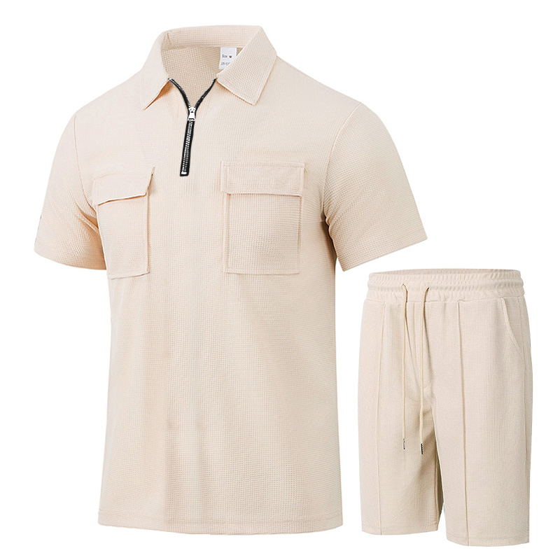 Zomer Heren Sport Polo Set Kor - Streetwear Zipper recensie en prijs