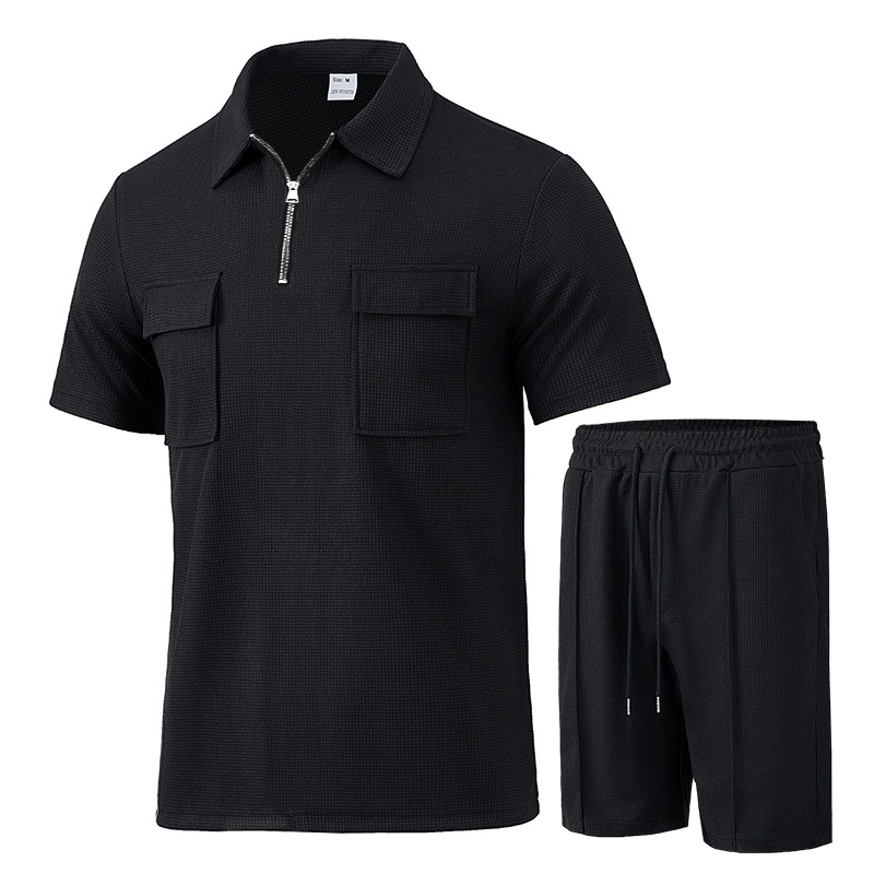 Zomer Heren Sport Polo Set Kor - Streetwear Zipper recensie en prijs